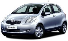 A Silver Toyota Yaris